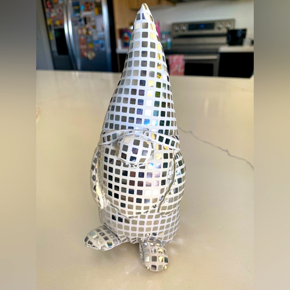 NWOT Target Bullseye Playground Silver Mirrored Disco Ball Gnome Plush Doll